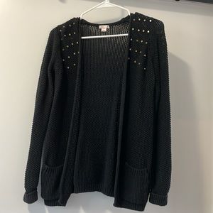 Xhilaration open black knit cardigan